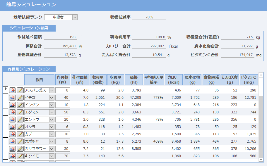 簡易シミュレーションフォーム